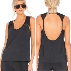 Revolve Track & Bliss black mesh workout tank